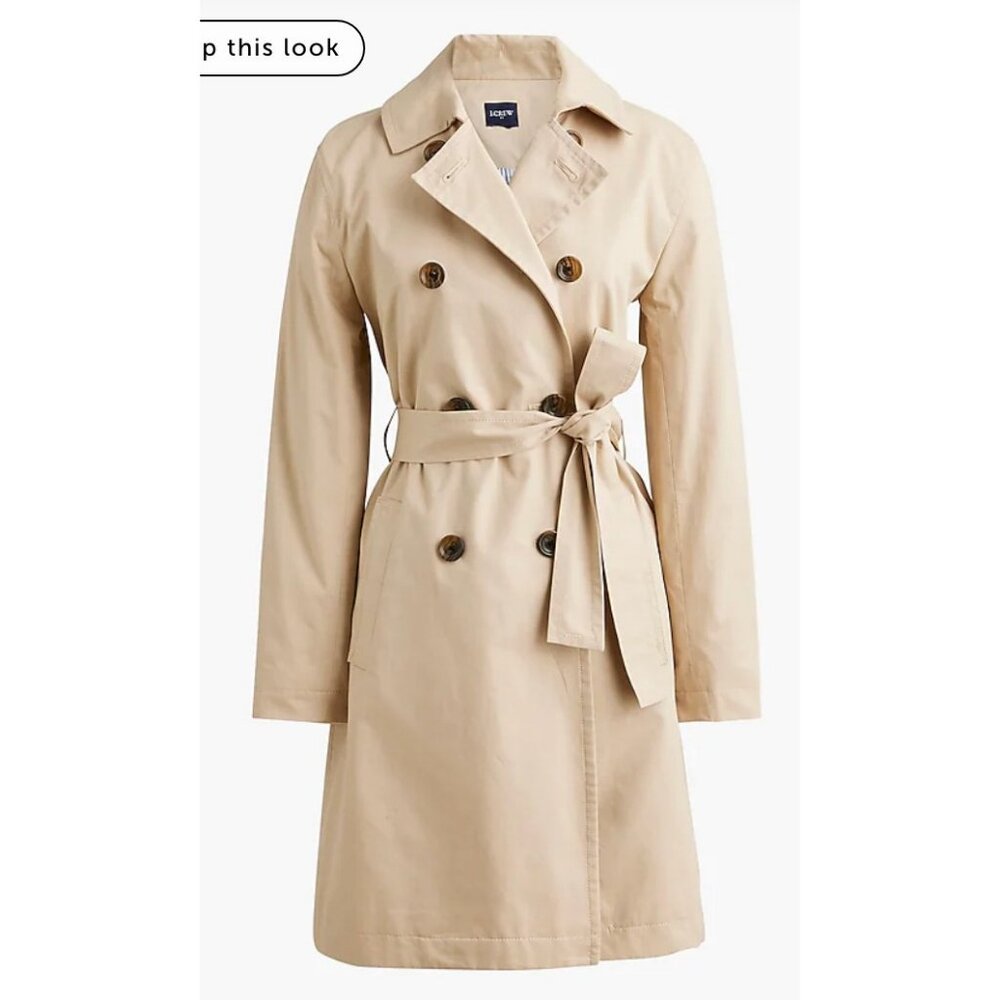 J.Crew $248 Womens Trench Coat Light Khaki Size 6 BO622